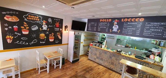 Área de servicio del restaurante Pollo Loccco - servicio rápido y amigable